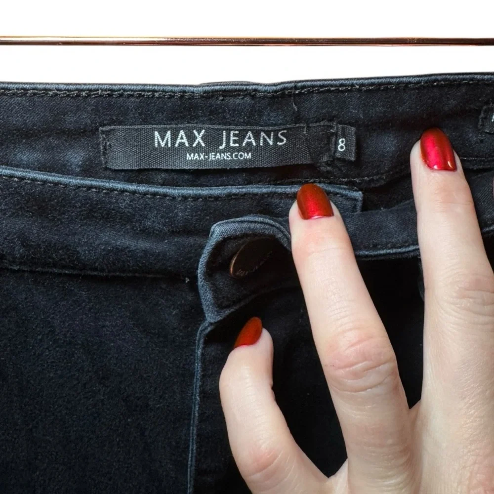 MAX JEANS Black High Rise Skinny Jeans 8